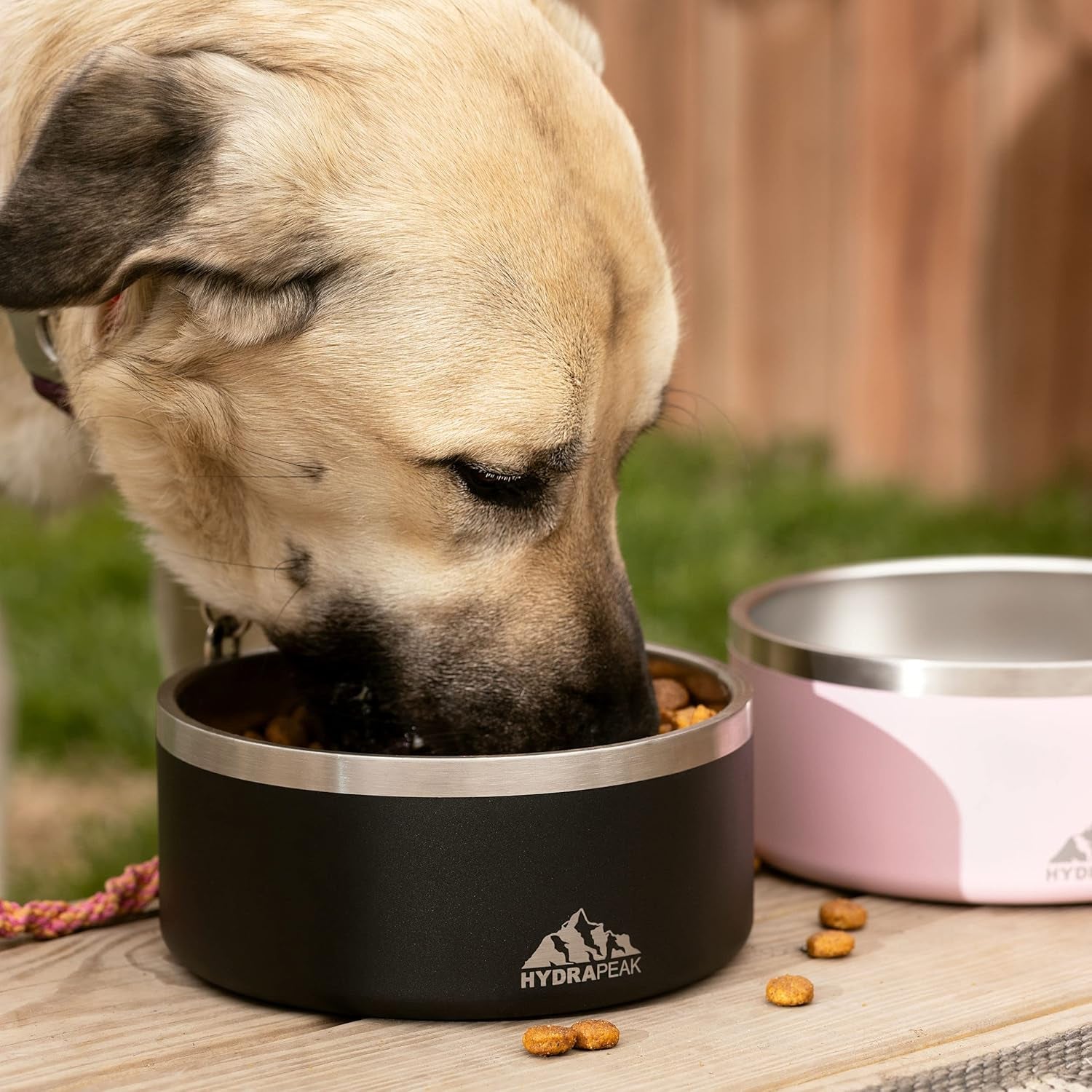 Non-Slip Stainless Steel Dog Bowl - Water and Food Dish for Small and Large Dogs, Available in 32oz and 64oz Sizes, White