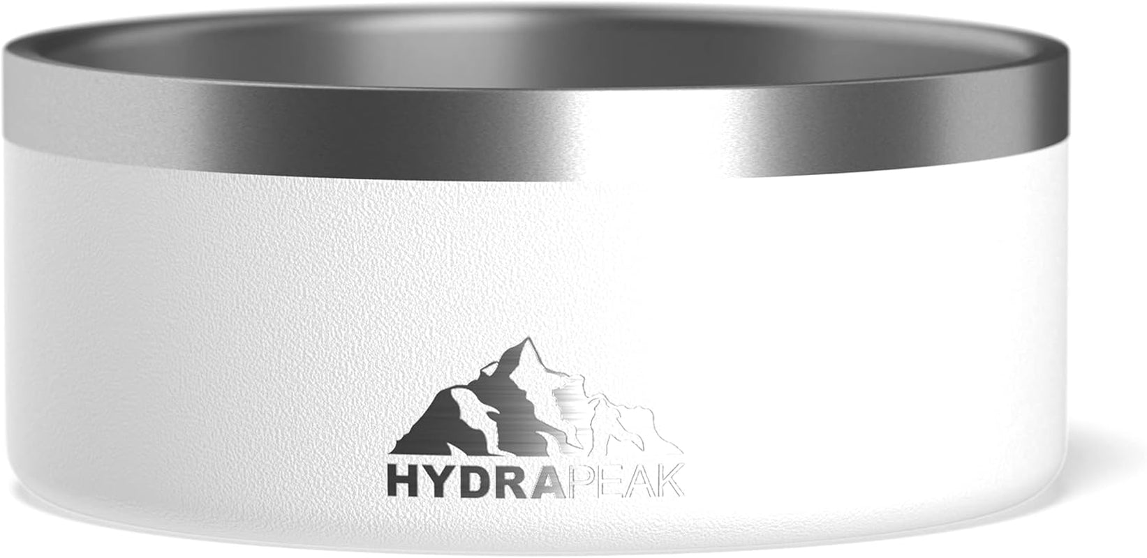 Non-Slip Stainless Steel Dog Bowl - Water and Food Dish for Small and Large Dogs, Available in 32oz and 64oz Sizes, White